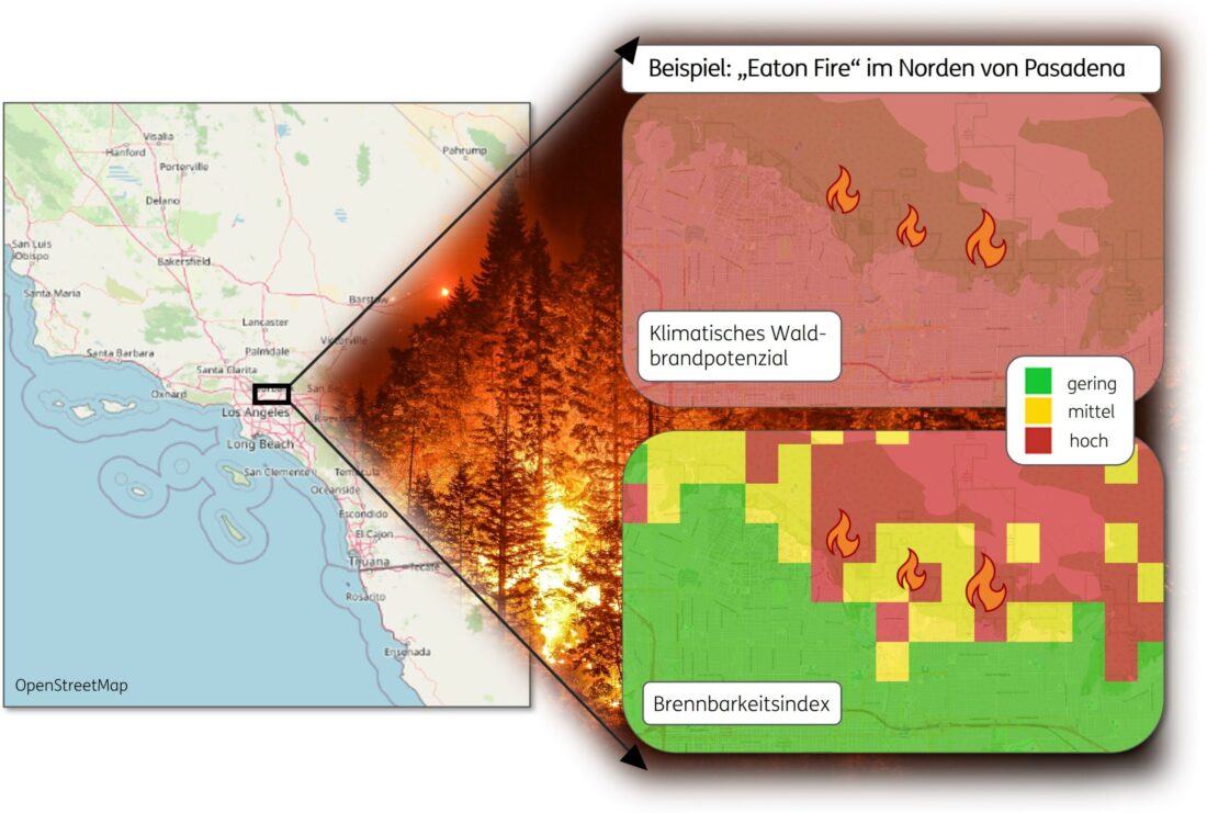 Infografik Ausbreitung Waldbrand